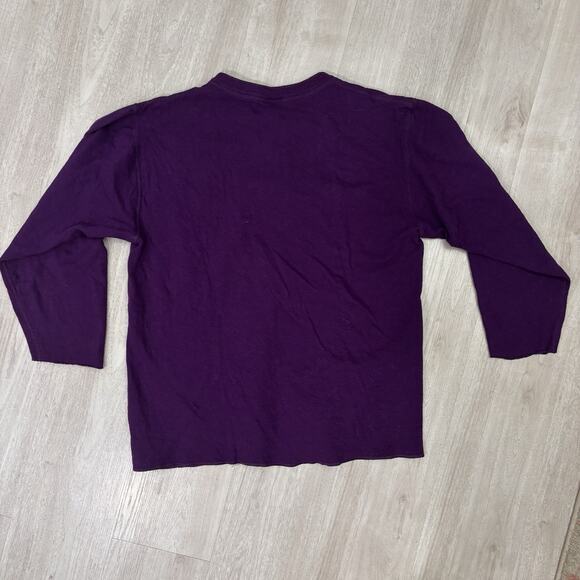 Vintage 80s L.L. Bean River Driver Wool Thermal Layer Henley Neck Sweater Large - Picture 4 of 9